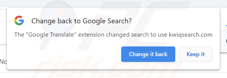 Fałszywe rozszerzenie porywające przeglądarki Google Translate zmieniające przegląDARKI