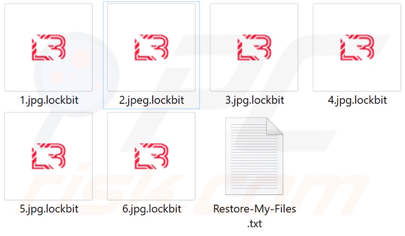 Pliki zaszyfrowane przez ransomware LockBit 2.0 (rozszerzenie .lockbit)