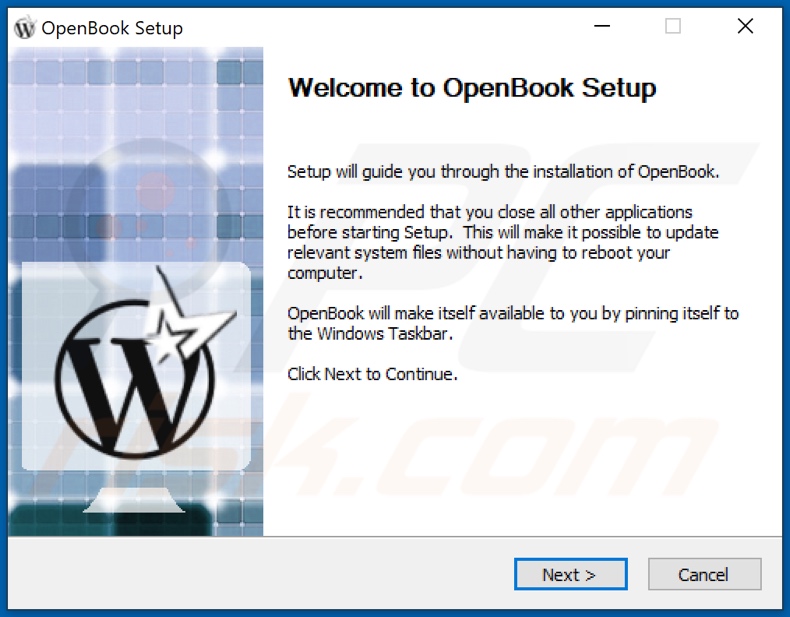 Instalator adware OpenBook