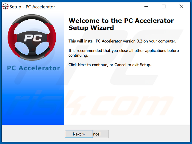 Konfigurator instalacji niechcianej aplikacji PC Accelerator