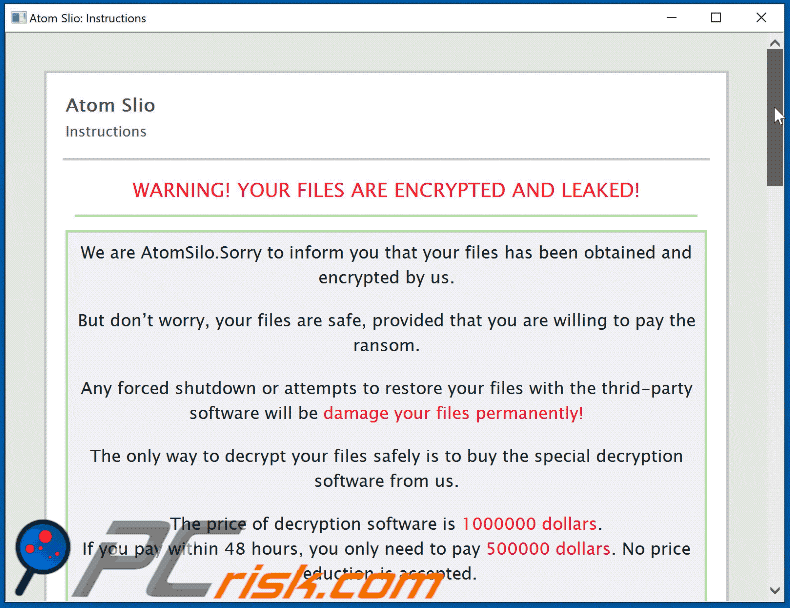 Notatka z żądaniem okupu ransomware atomsilo README-FILE-#COMPUTER-NAME#-#CREATION-TIME#.hta na obrazku gif