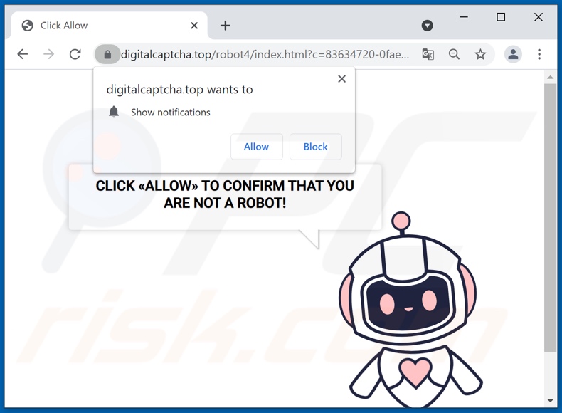 Przekierowania pop-up digitalcaptcha[.]top