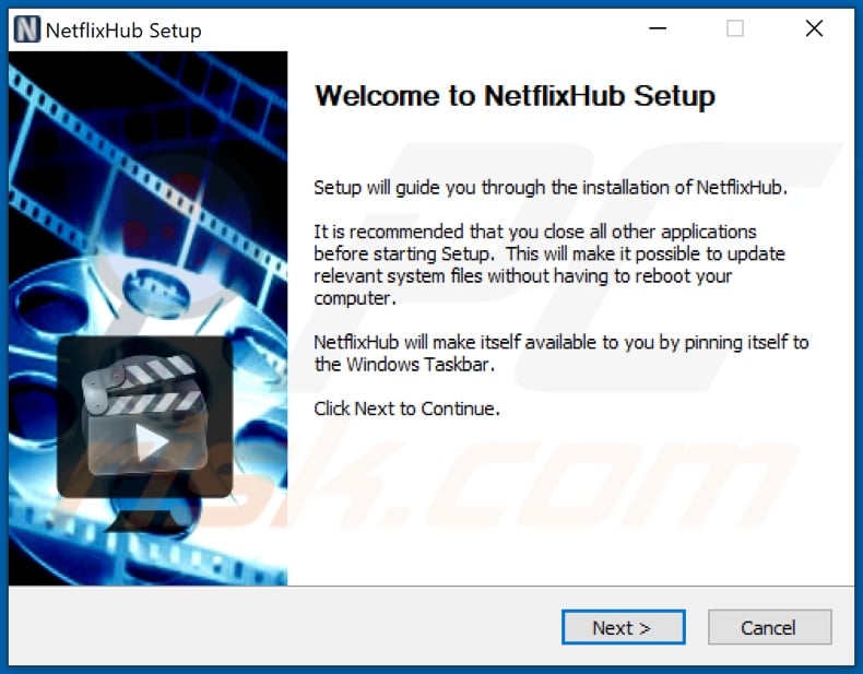 Instalator adware NetflixHub