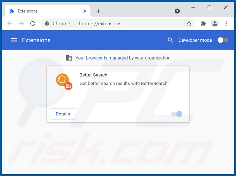 Usuwanie rozszerzeń powiązanych z search1.me z Google Chrome