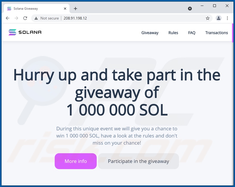 Oszustwo SOLANA (SOL) Giveaway