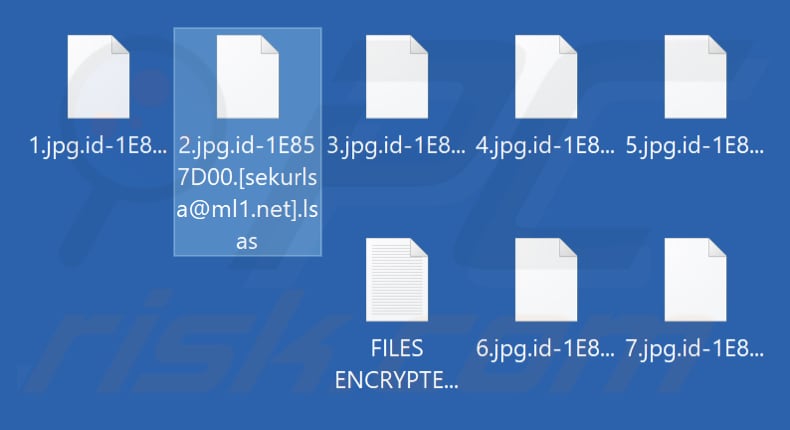 Pliki zaszyfrowane przez ransomware Lsas (rozszerzenie .lsas)