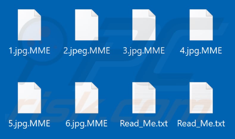 Pliki zaszyfrowane przez ransomware MME (rozszerzenie .MME)