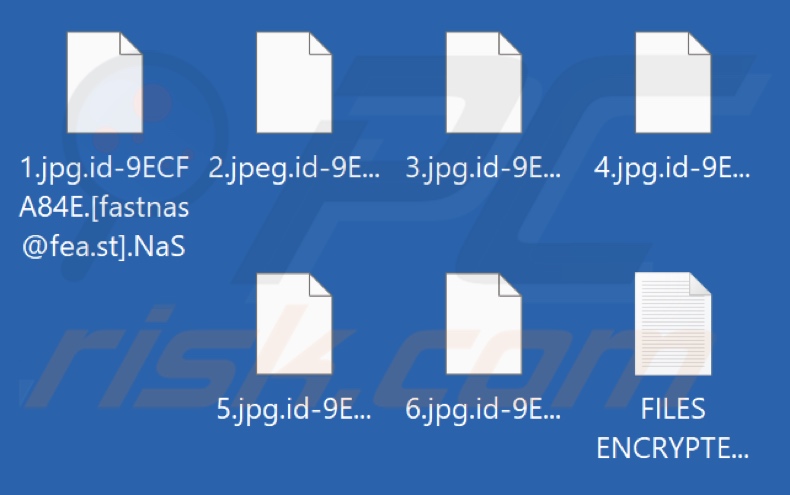 Pliki zaszyfrowane przez ransomware NaS (rozszerzenie .NaS)