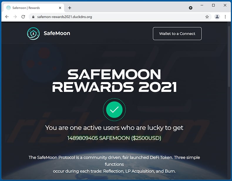 Witryna oszustwa o tematyce konkursu Safemoon (2021-10-12)