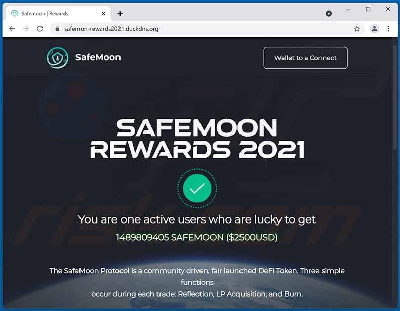 Witryna oszustwa o tematyce konkursu Safemoon (2021-10-12)