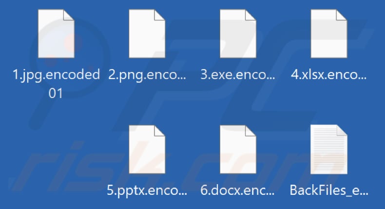 Pliki zaszyfrowane przez ransomware Encoded01 (rozszerzenie .encoded01)