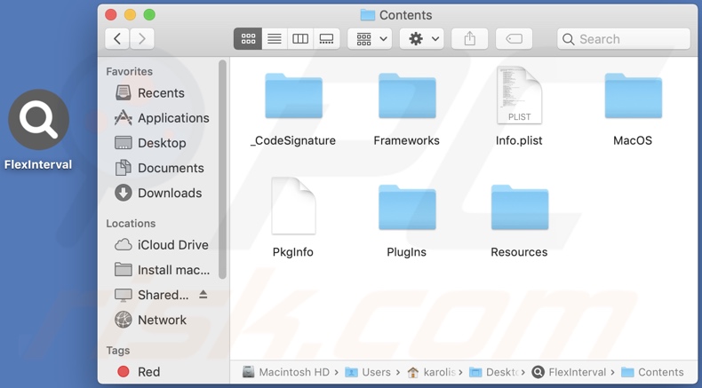 Folder instalacyjny adware FlexInterval