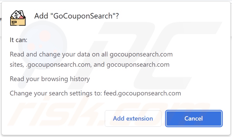 Porywacz przeglądarki GoCouponSearch proszący o pozwolenia