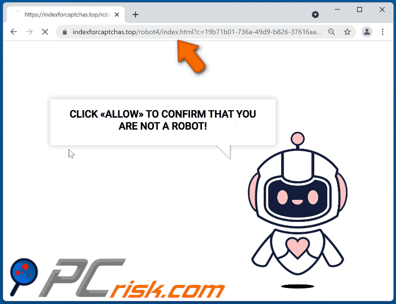 Wygląd witryny indexforcaptchas[.]top (GIF)
