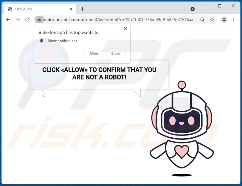 Przekierowania pop-up indexforcaptchas[.]top