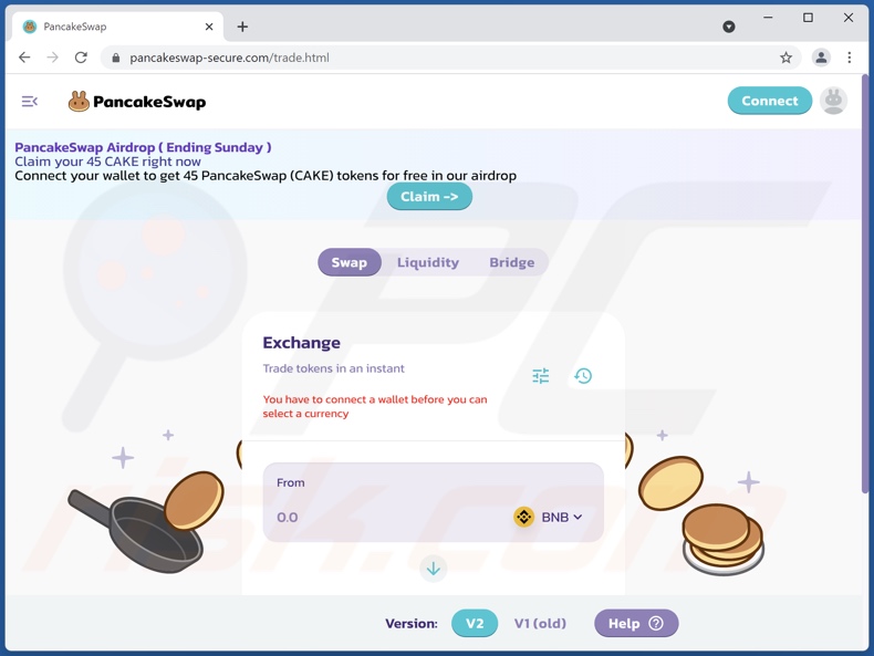 Oszustwo PancakeSwap AirDrop