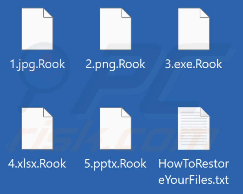 Pliki zaszyfrowane przez ransomware Rook (rozszerzenie .Rook)