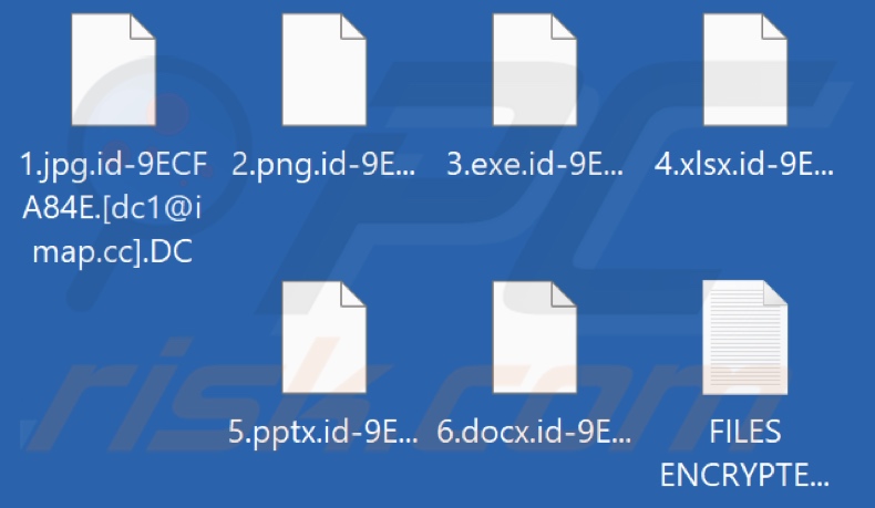Pliki zaszyfrowane przez ransomware DC (rozszerzenie .DC)