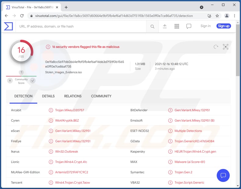 wykrycia pliku iso złośliwego e-maila dmca copyright infringement notification