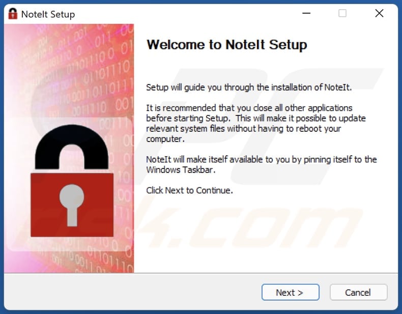 Instalator adware noteit