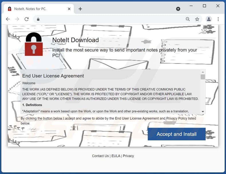 Promotor adware noteit