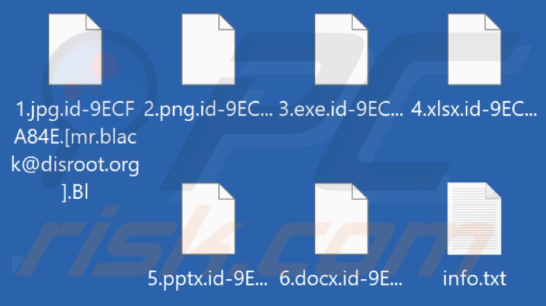 Pliki zaszyfrowane przez ransomware Bl (rozszerzenie .Bl)