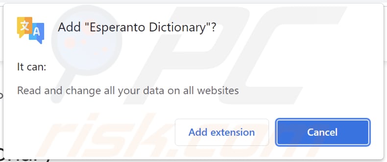 Przekierowania pop-up Esperanto Dictionary