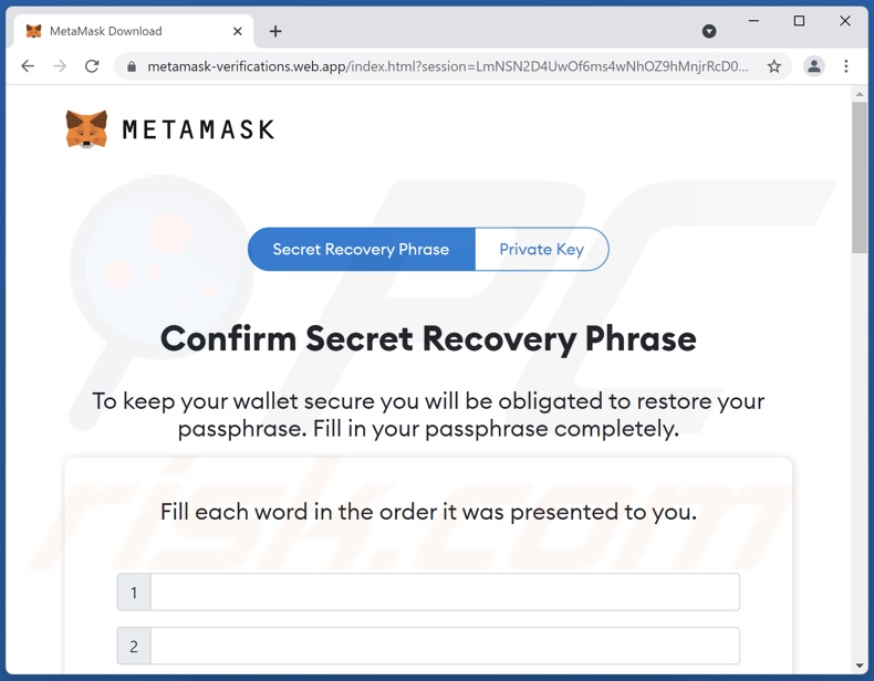 Oszustwo METAMASK