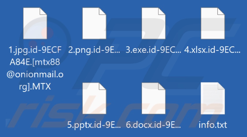Pliki zaszyfrowane przez ransomware MTX (rozszerzenie .MTX)