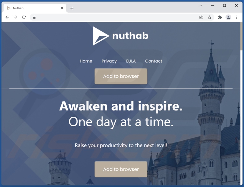 Witryna używana do promowania porywacza przeglądarki Nuhtab