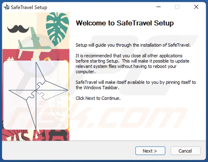 Instalator adware safetravel