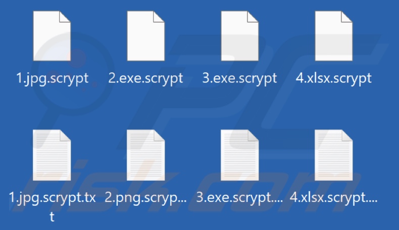 Pliki zaszyfrowane przez ransomware White Rabbit (rozszerzenie .scrypt)