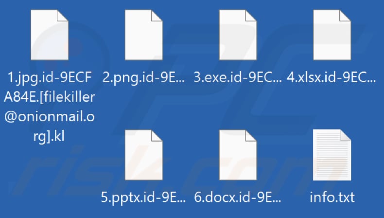 Pliki zaszyfrowane przez ransomware Kl (rozszerzenie .kl)