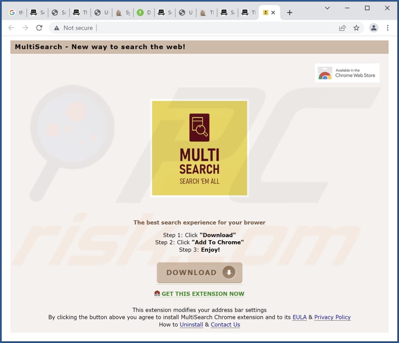 Zwodniczyt promotor porywacza przeglądarki multisearch.live