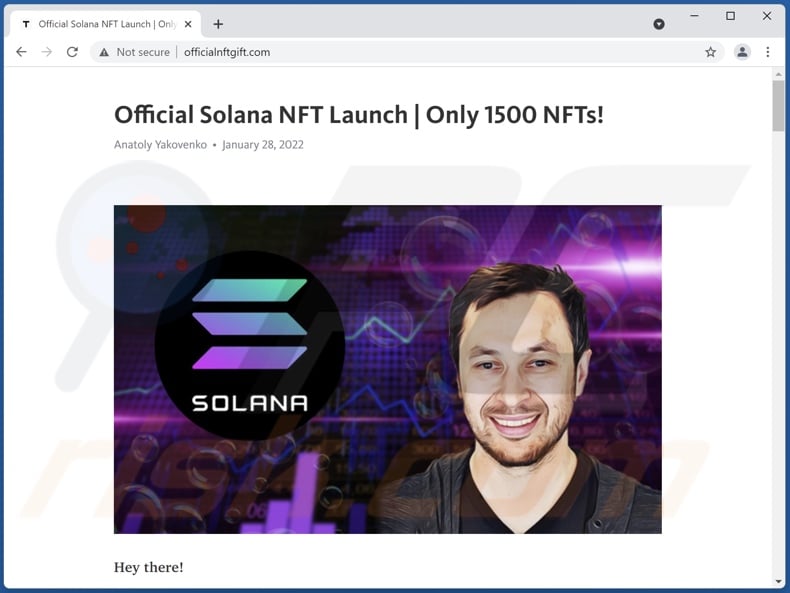 Oszustwo Official Solana NFT Launch