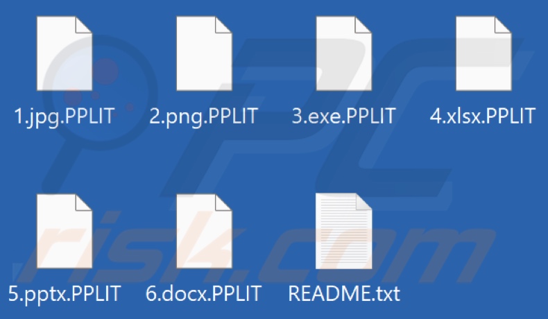 Pliki zaszyfrowane przez ransomware VSOP (rozszerzenie .PPLIT)