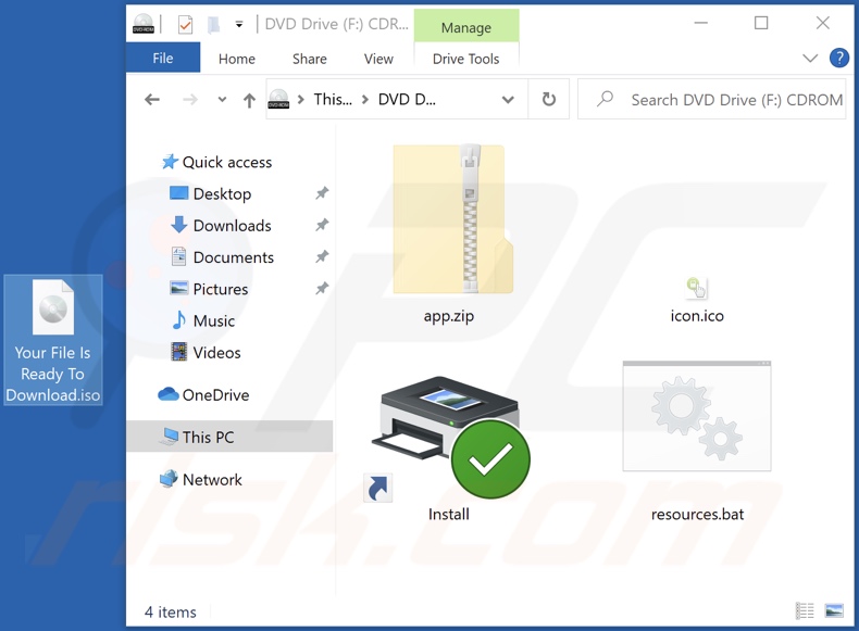 Zawartość instalatora adware Bloom