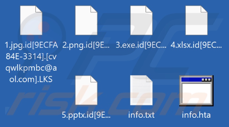 Pliki zaszyfrowane przez ransomware LKS (rozszerzenie .LKS)