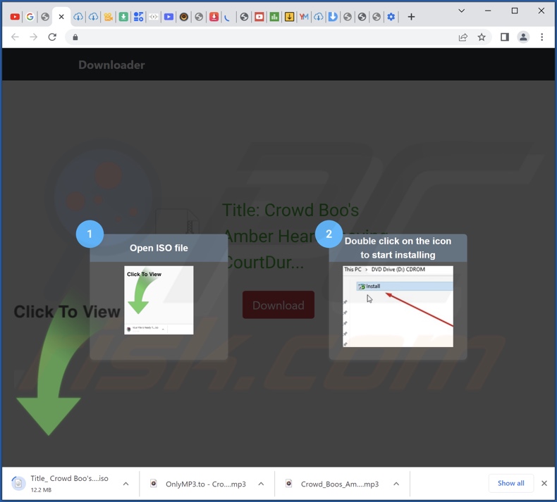 Witryna promująca adware Energy