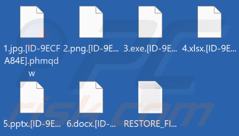 Pliki zaszyfrowane przez ransomware Phmqdw (rozszerzenie .phmqdw)