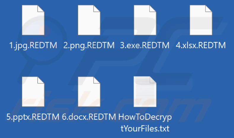 Pliki zaszyfrowane przez ransomware RED TEAM (rozszerzenie .REDTM)