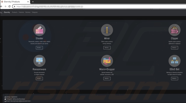 Malware Eternity promowane na witrynie Tor