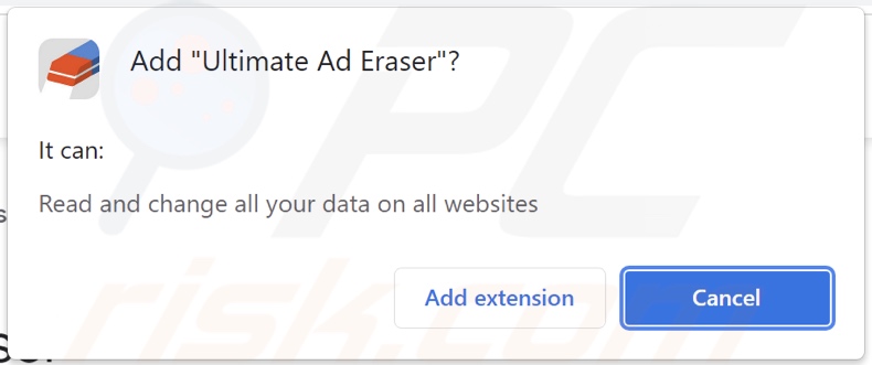 Adware Ultimate Ad Eraser proszące o uprawnienia