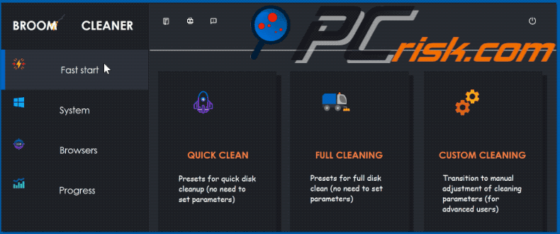 Wygląd PUA Broom Cleaner (GIF)