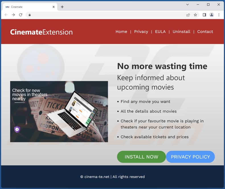 Oficjalna strona adware cinemate