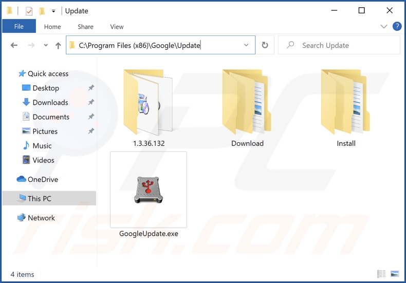 Drugi folder instalacyjny malware DiskFresh