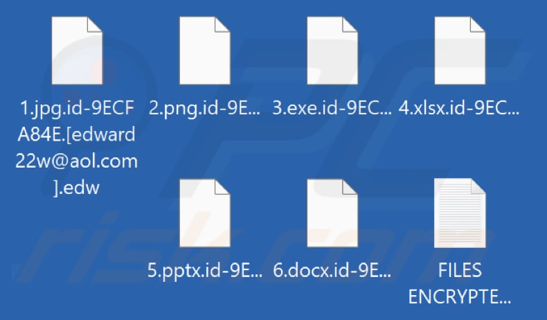 Pliki zaszyfrowane przez ransomware Edw (rozszerzenie .edw)