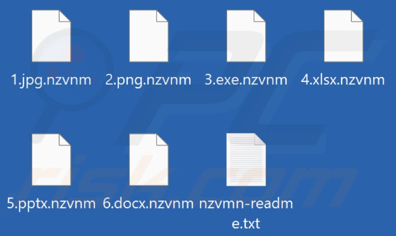 Pliki zaszyfrowane przez ransomware Ransom Cartel (pięć losowych znaków jako rozszerzenie)