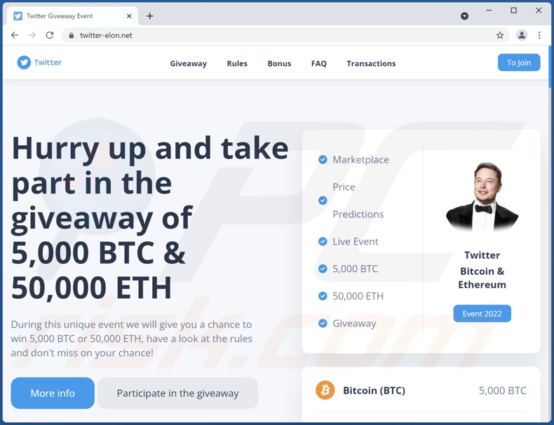 Oszustwo Twitter Crypto Giveaway