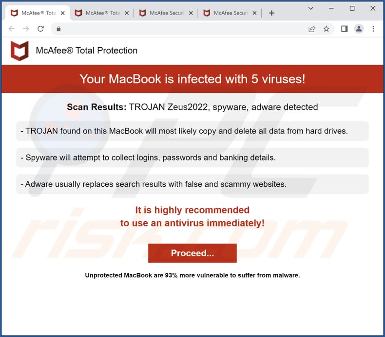 Oszustwo Your MacBook Is Infected With 5 Viruses!